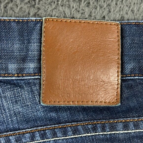 Polo Country Ralph Lauren Jeans Mens 32x32 Blue Straight Fit Dark Wash Whisker - Picture 11 of 16